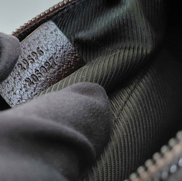 Gucci Tan and Brown Monogram Pouch - Picture 8 of 8